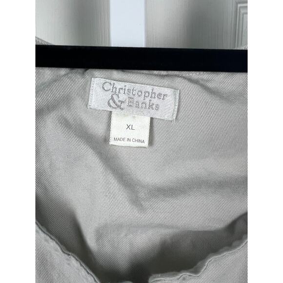 Christopher & Banks Women's Biege Jumper Dress Animal Embroidery Noahs Ark XL - Picture 3 of 7